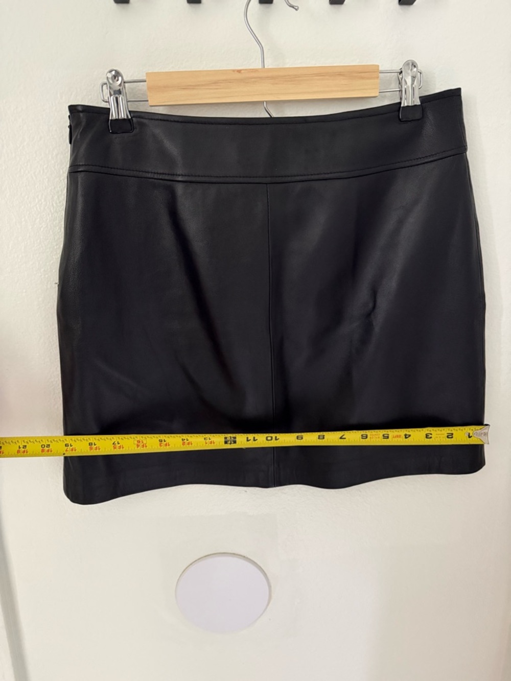 Black Leather Mini Skirt - Picture 5 of 6